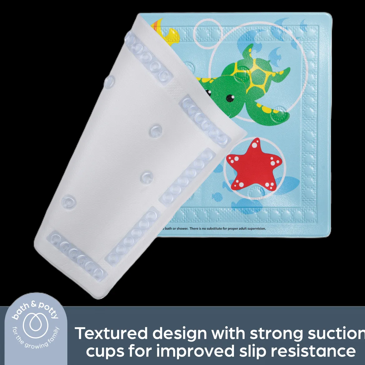 Anti-Slip Bath Mat with Too Hot Indicator