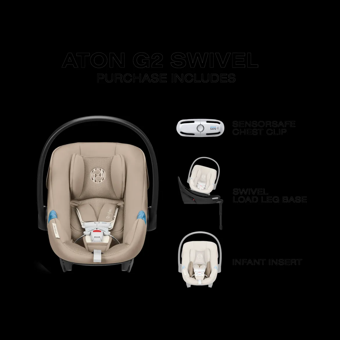 Aton G2 Swivel Infant Car Seat with Load Leg Base
