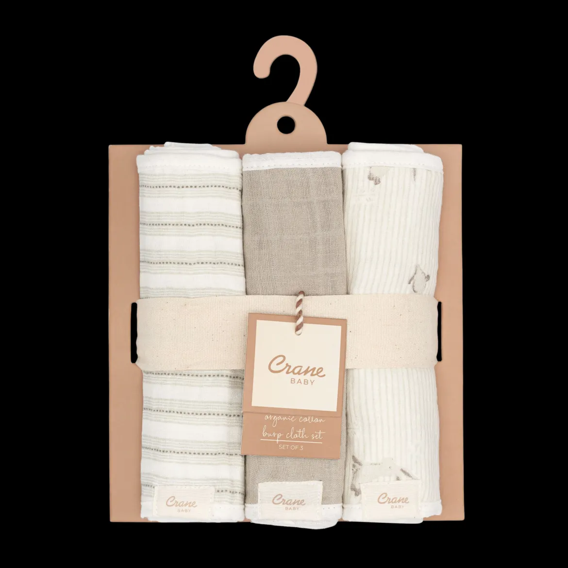 Avery Organic Cotton 3-pc. Burp Cloth Set