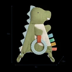 Bitzy Crinkle Sensory Crinkle Toy with Teether