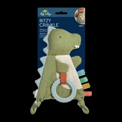 Bitzy Crinkle Sensory Crinkle Toy with Teether