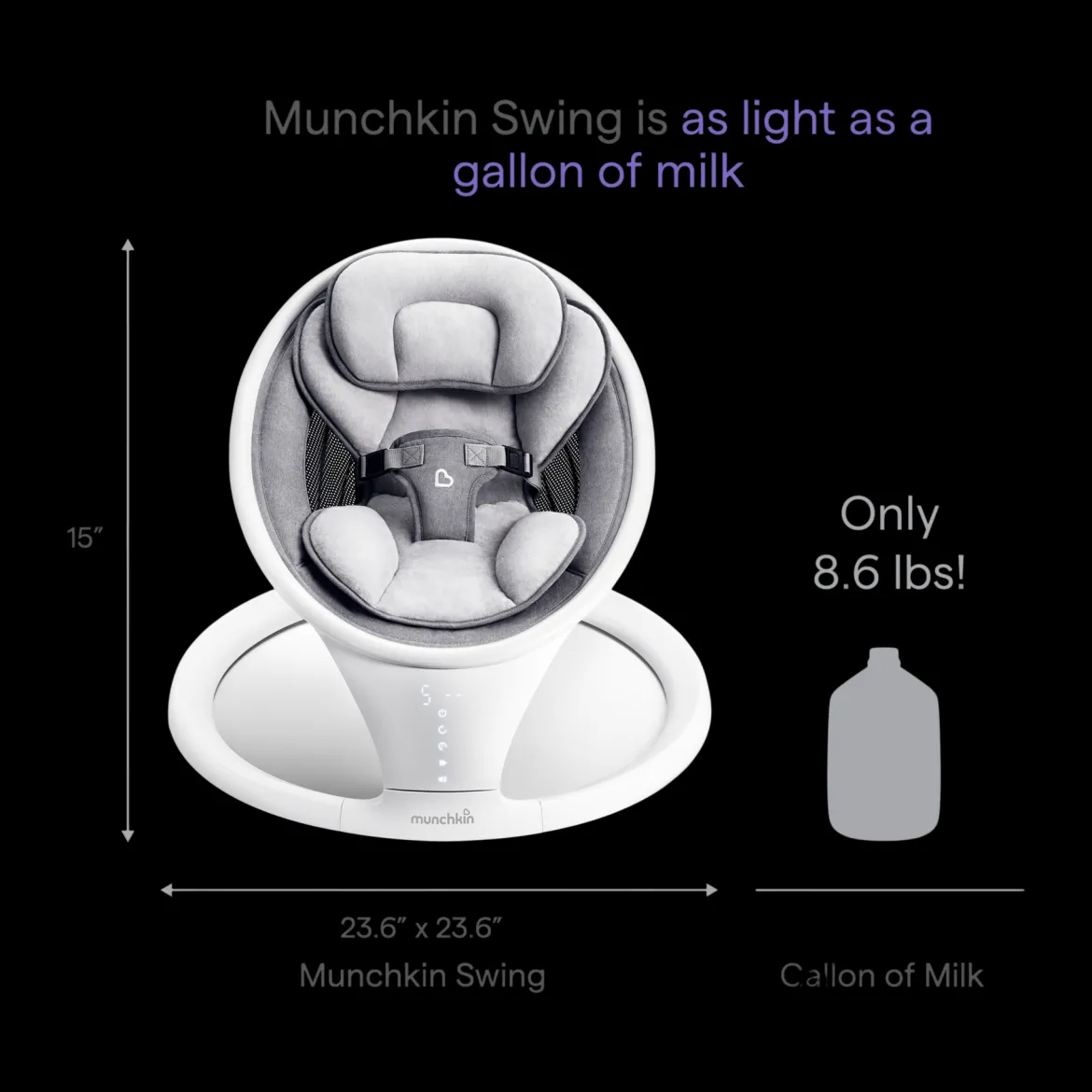 Bluetooth Enabled Baby Swing