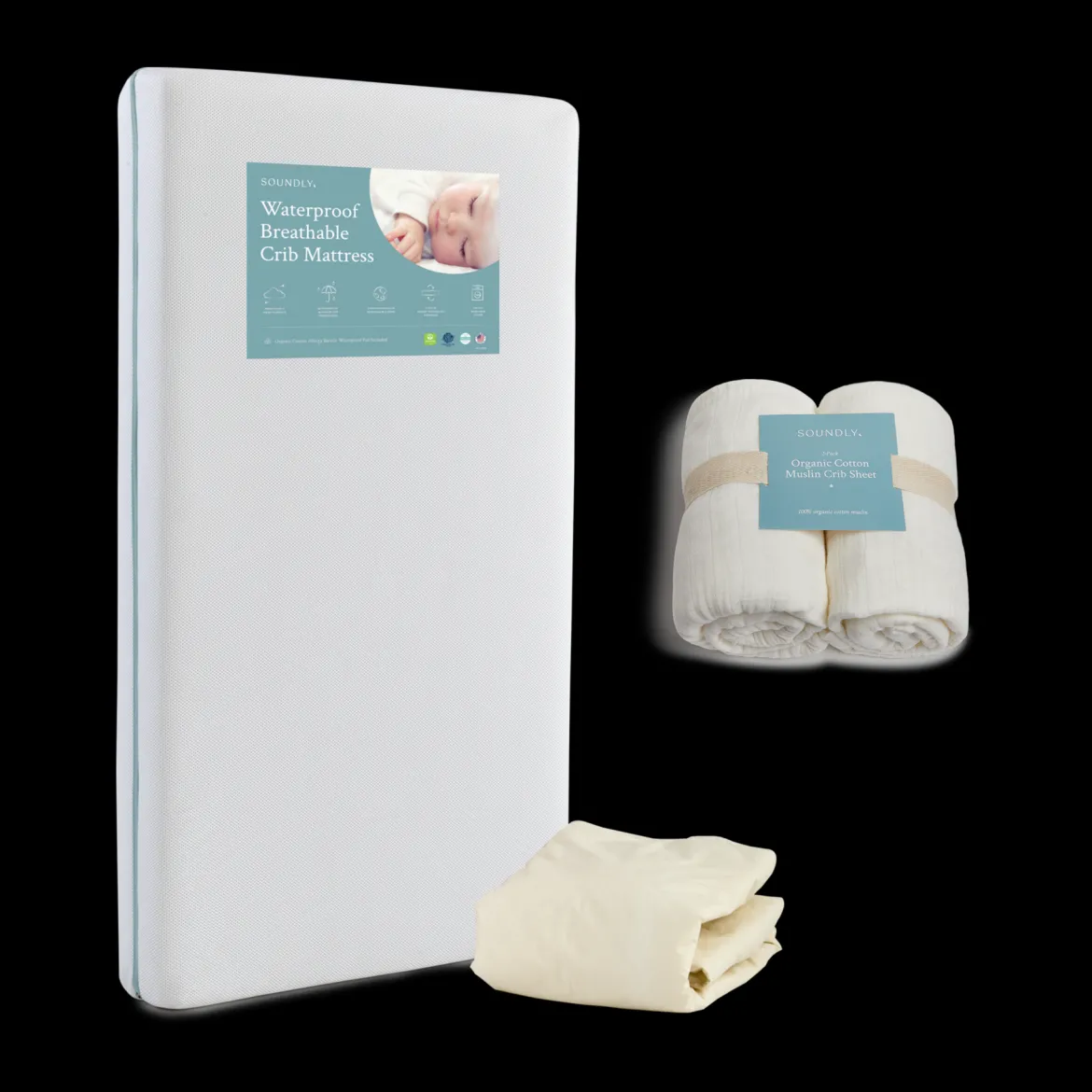 Breathable Mattress & Organic Crib Sheet Bundle