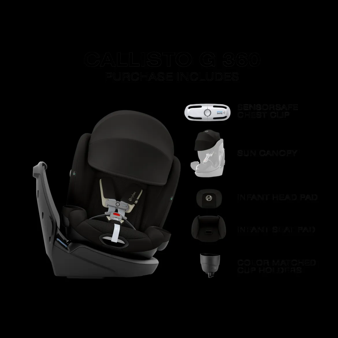 Callisto G 360 Rotating All-in-One Convertible Car Seat