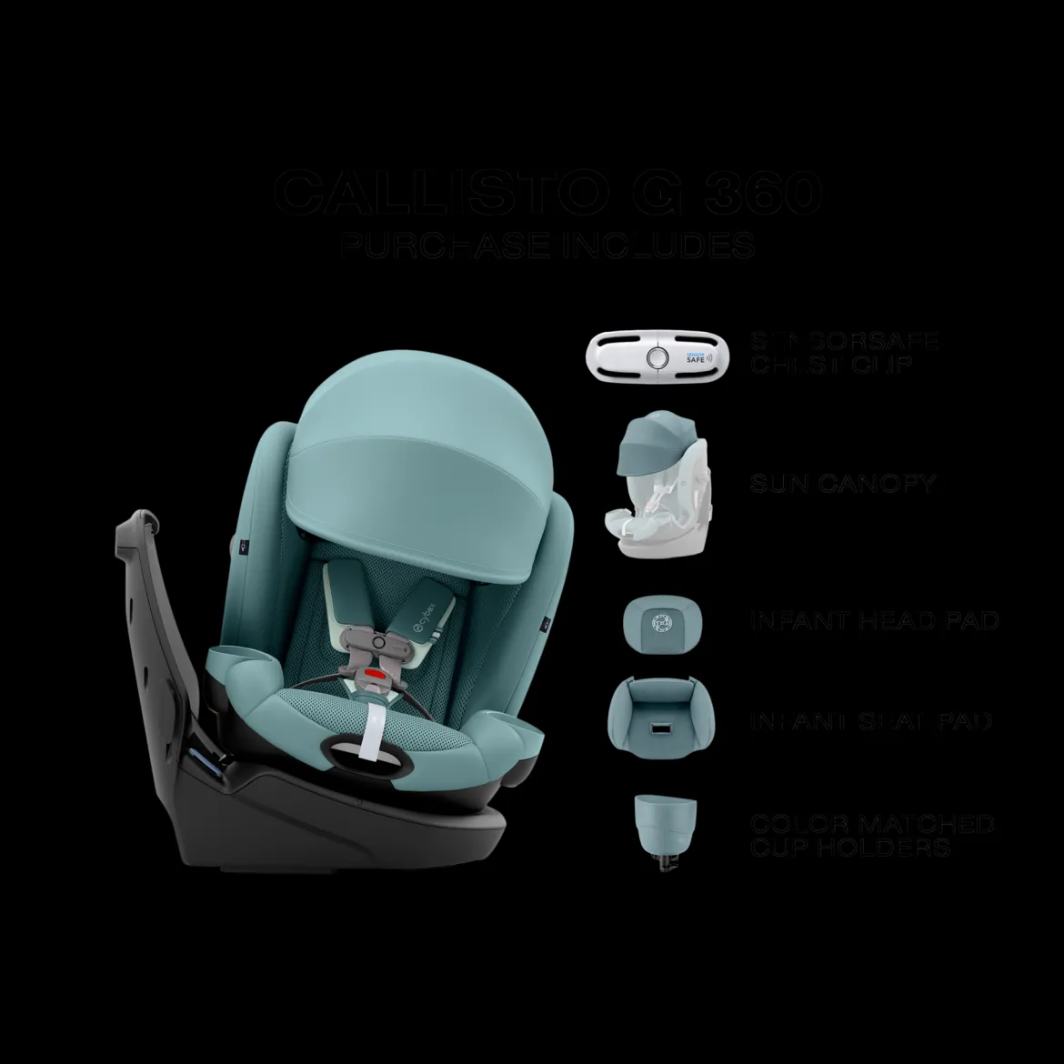 Callisto G 360 Rotating All-in-One Convertible Car Seat