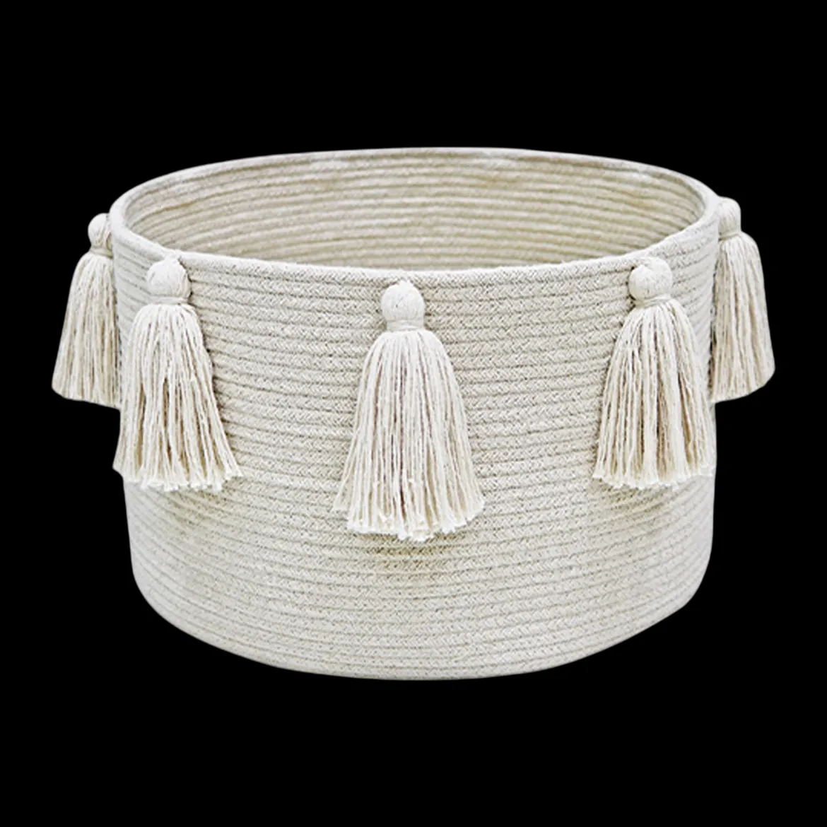 Cotton Tassel Basket