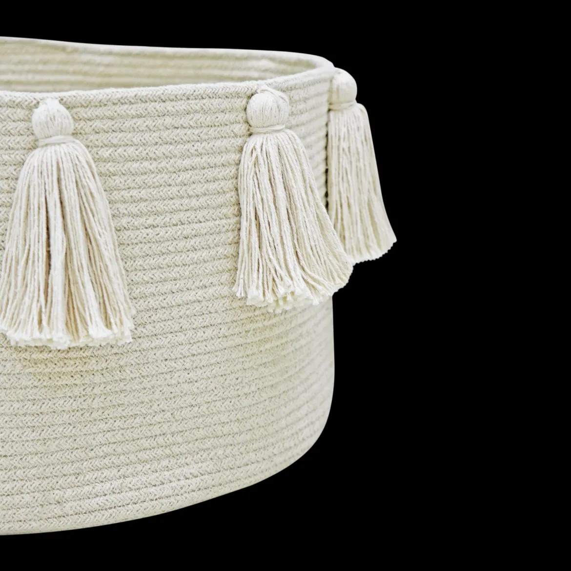 Cotton Tassel Basket