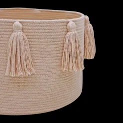 Cotton Tassel Basket