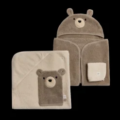 Cozy Critter Organic Cotton Bath Time 4-Piece Set