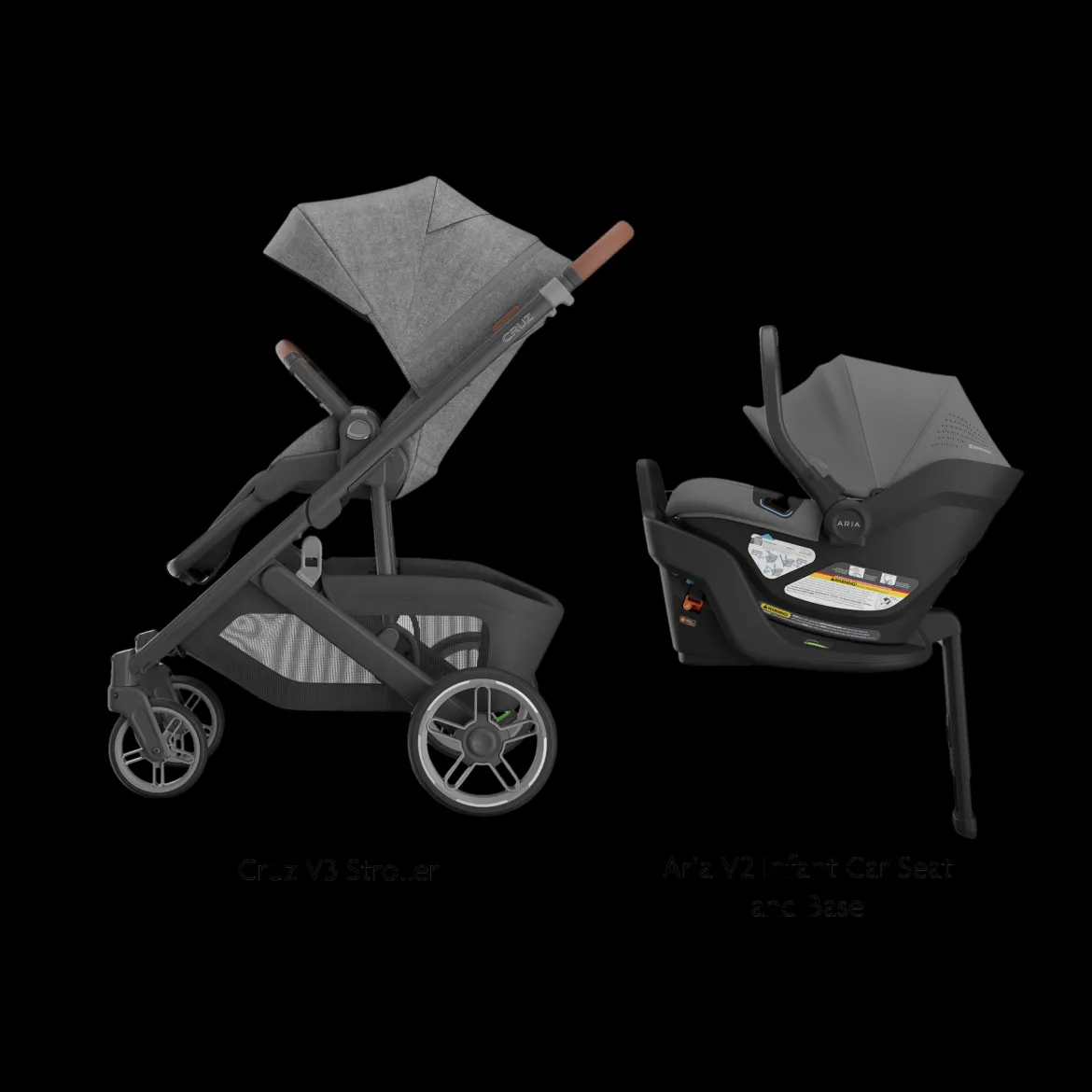 Cruz V3 Stroller & Aria V2 Infant Car Seat Travel System