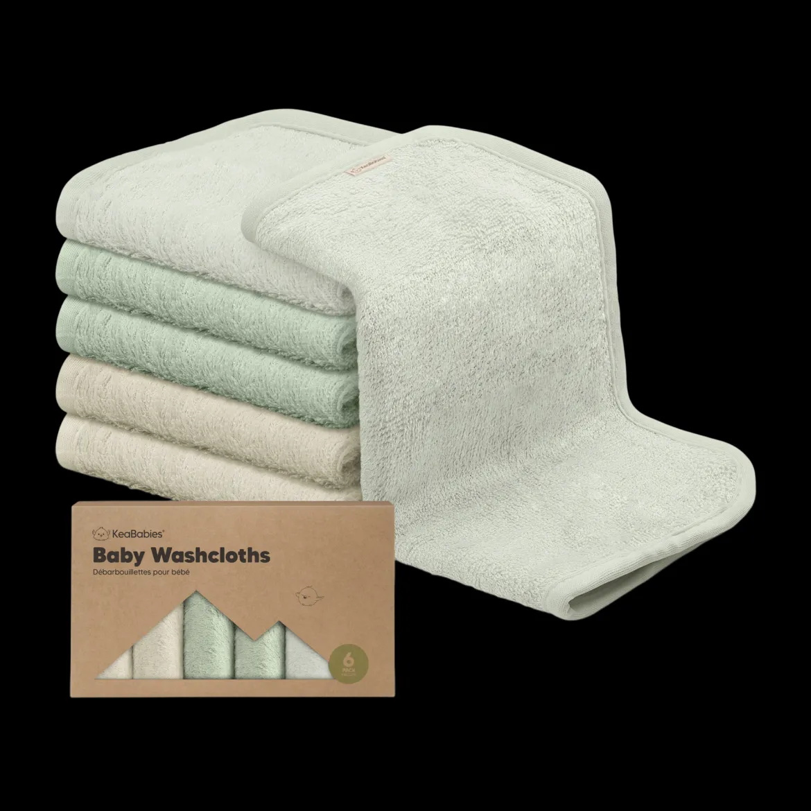 Deluxe Baby Bamboo Viscose Washcloths (6 Pack)