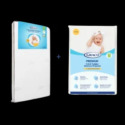 Dual Comfort 6-Inch Crib & Toddler Mattress + Premium Waterproof Mattress Protector