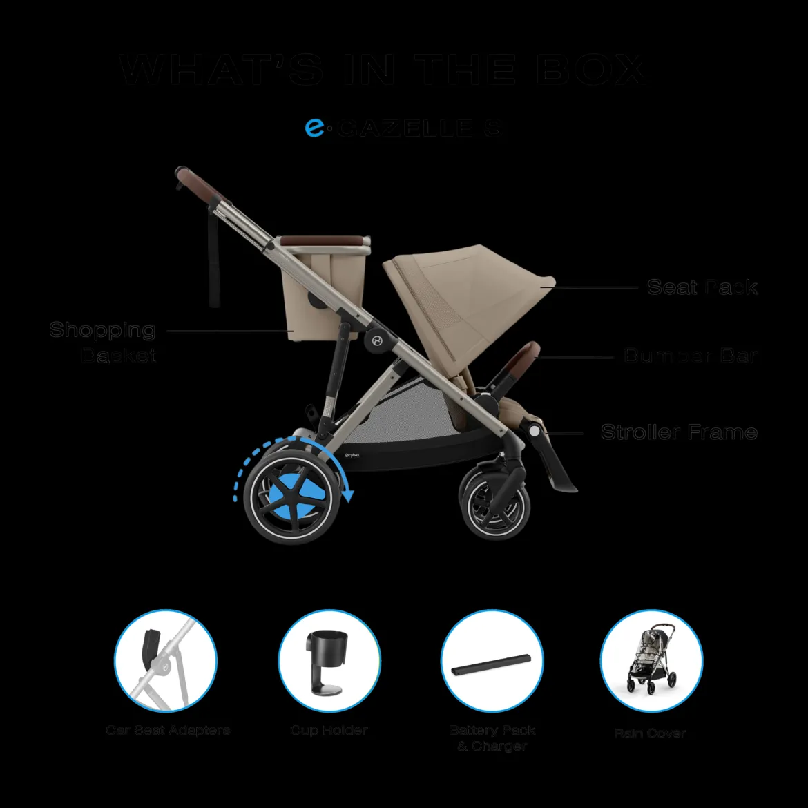 eGazelle S Electronic Assist Stroller