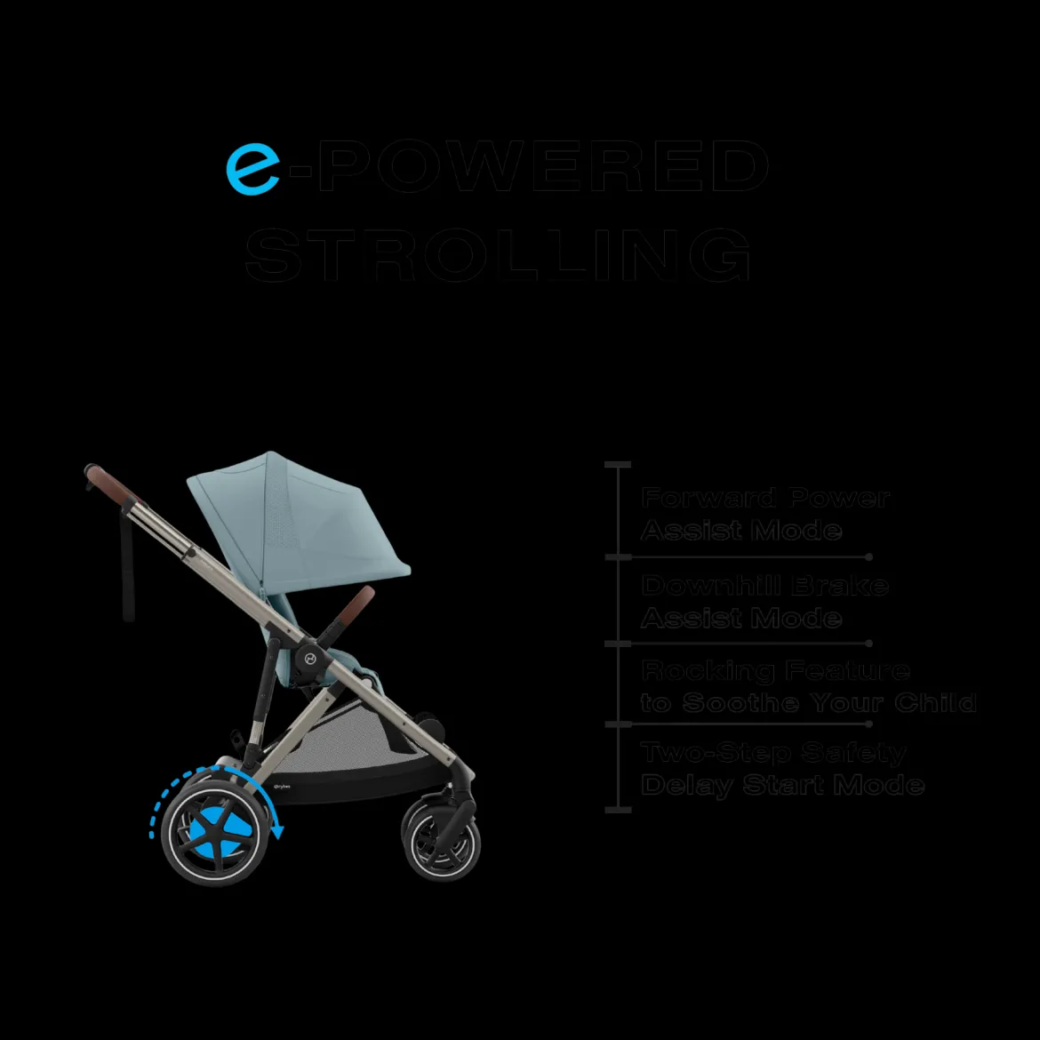eGazelle S Electronic Assist Stroller