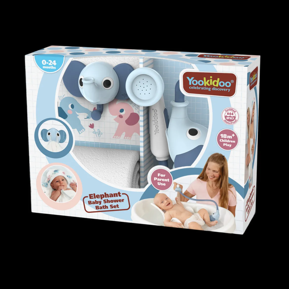 Elephant Baby Shower Bath Toy Set