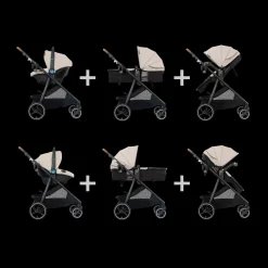 Evenflo Shyft Intuiti+ Travel System featuring Revolve180 LiteMax NXT with SensorySoothe
