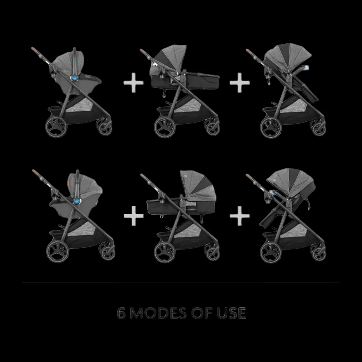 Evenflo Shyft Intuiti+ Travel System featuring Revolve180 LiteMax NXT with SensorySoothe