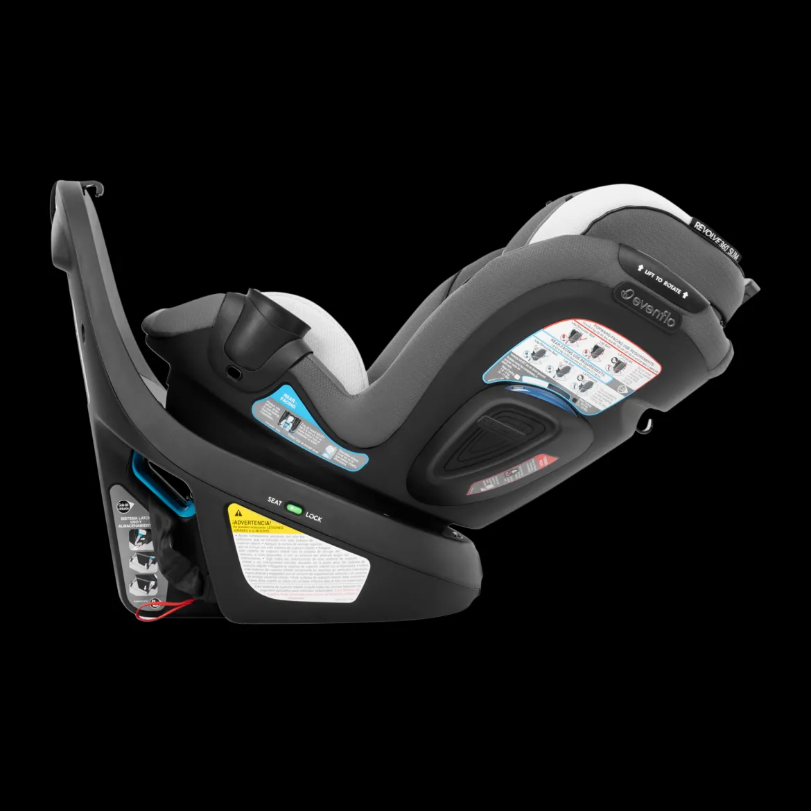 Gold Revolve360 Slim 2-in-1 Rotational Car Seat with SensorSafe