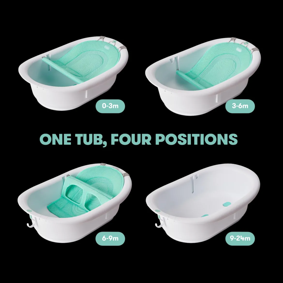 4-in-1 Grow With Me Bath Tub & Rinse Cup Bundle