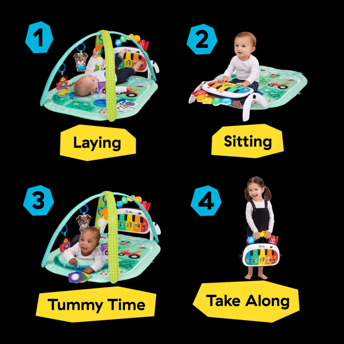 4-in-1 Kickin Tunes Music and Learning Play Gym