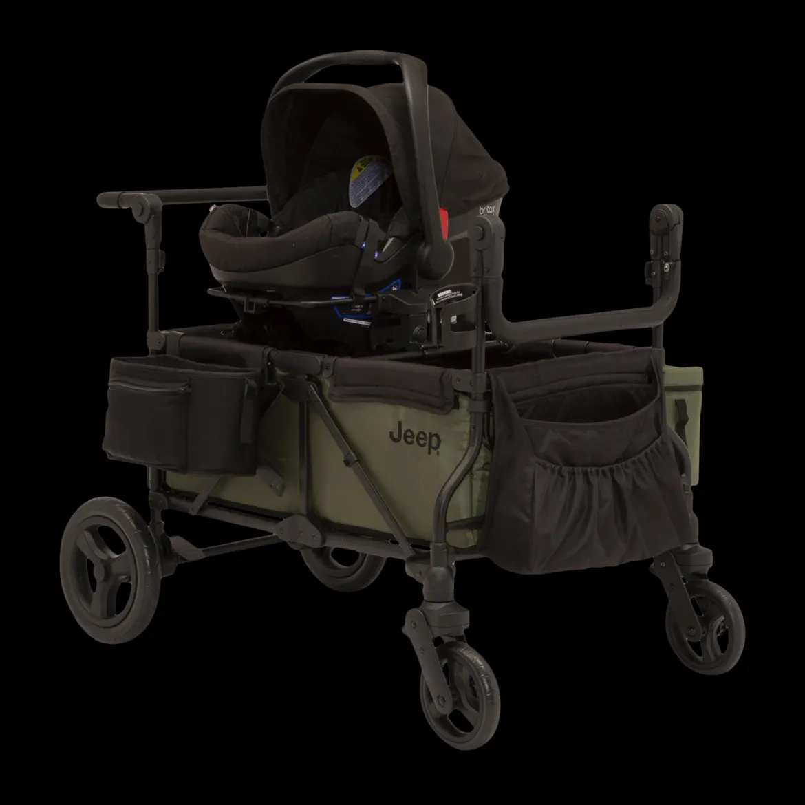 Jeep Deluxe Wrangler Wagon Stroller with Cooler Bag & Parent Organizer