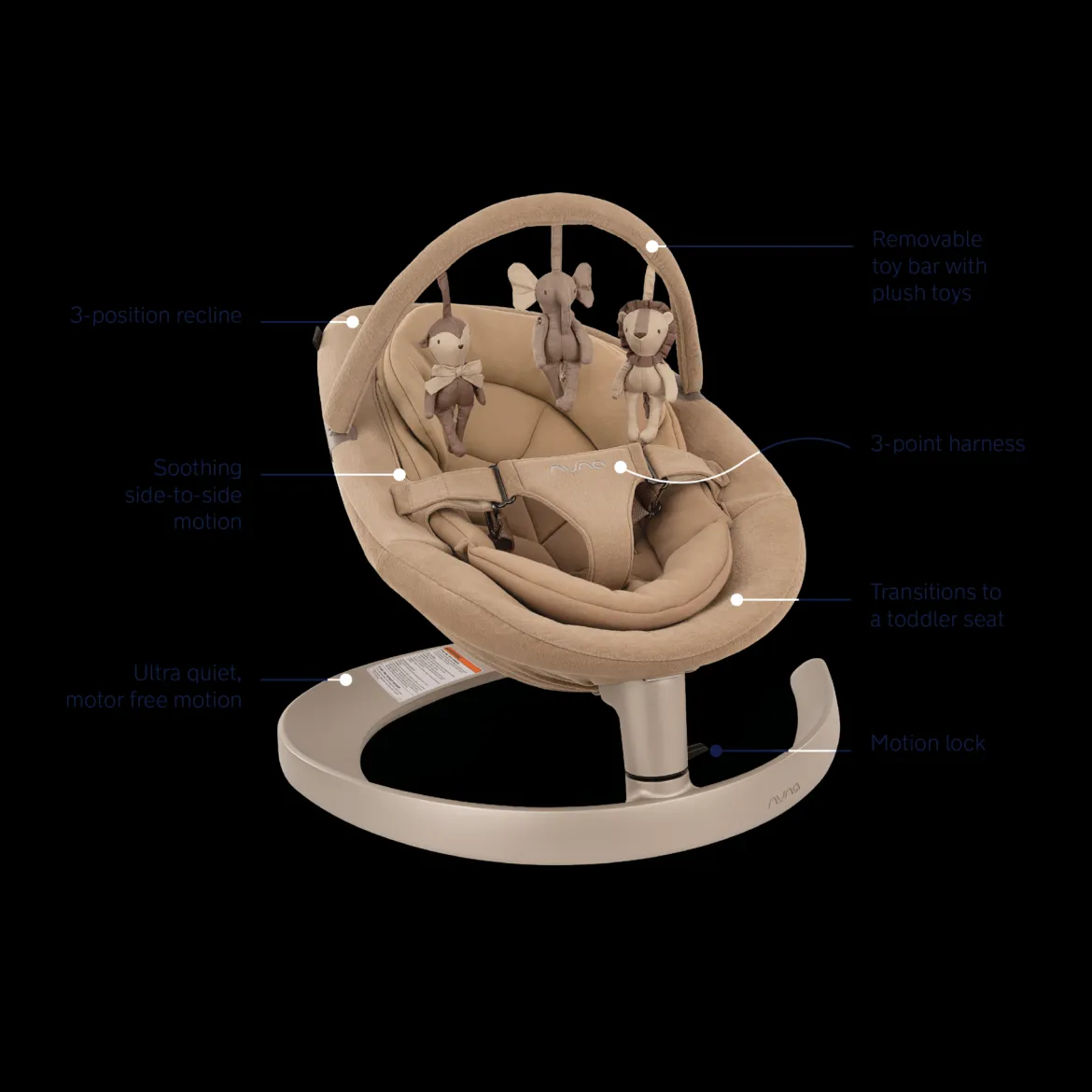 LEAF Grow Baby Seat & Rocker with Toy Bar