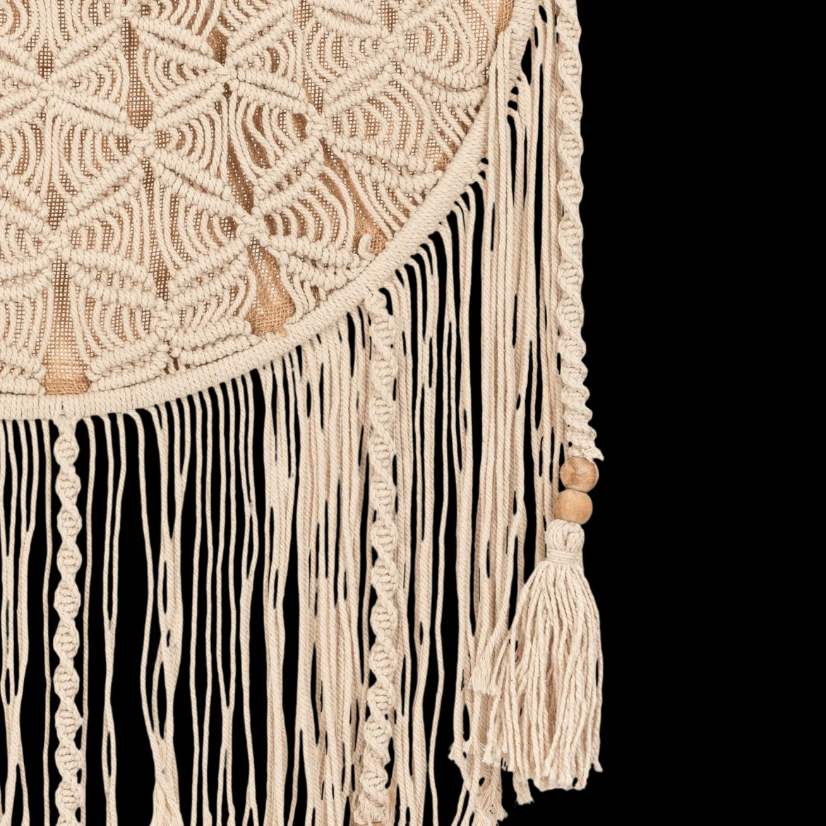 Macrame Toy Storage Basket with Tassels
