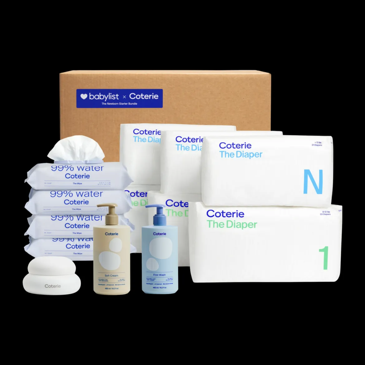Mega Diapers, Wipes & Skincare Bundle