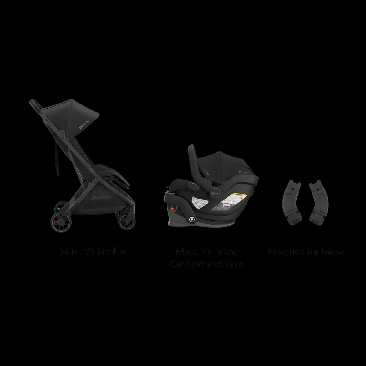 Minu V3 Stroller, Mesa V3 & Car Seat Adapters