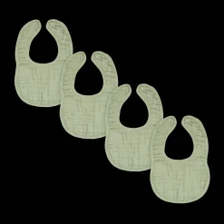 Muslin Bibs with Adjustable Snaps (4 Pack)