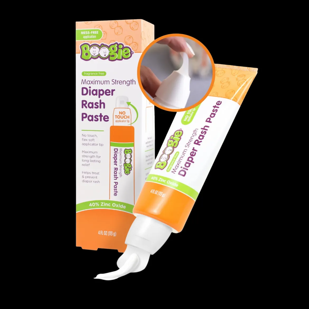 No-Touch Maximum Strength Diaper Rash Cream with Spatula Applicator in Tube