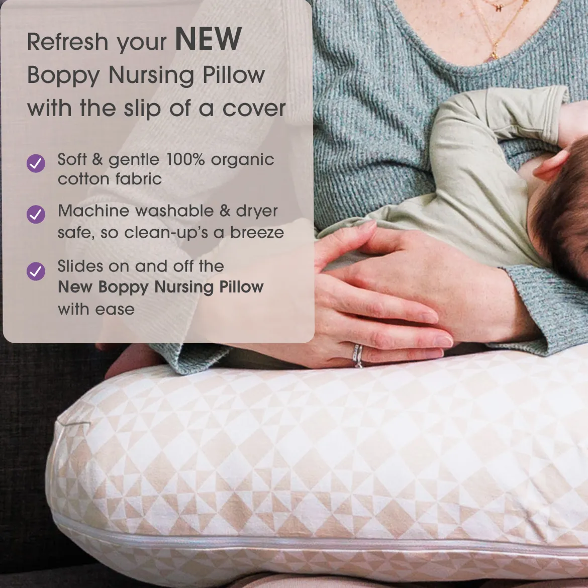 Nursing Pillow Organic Cotton Cover