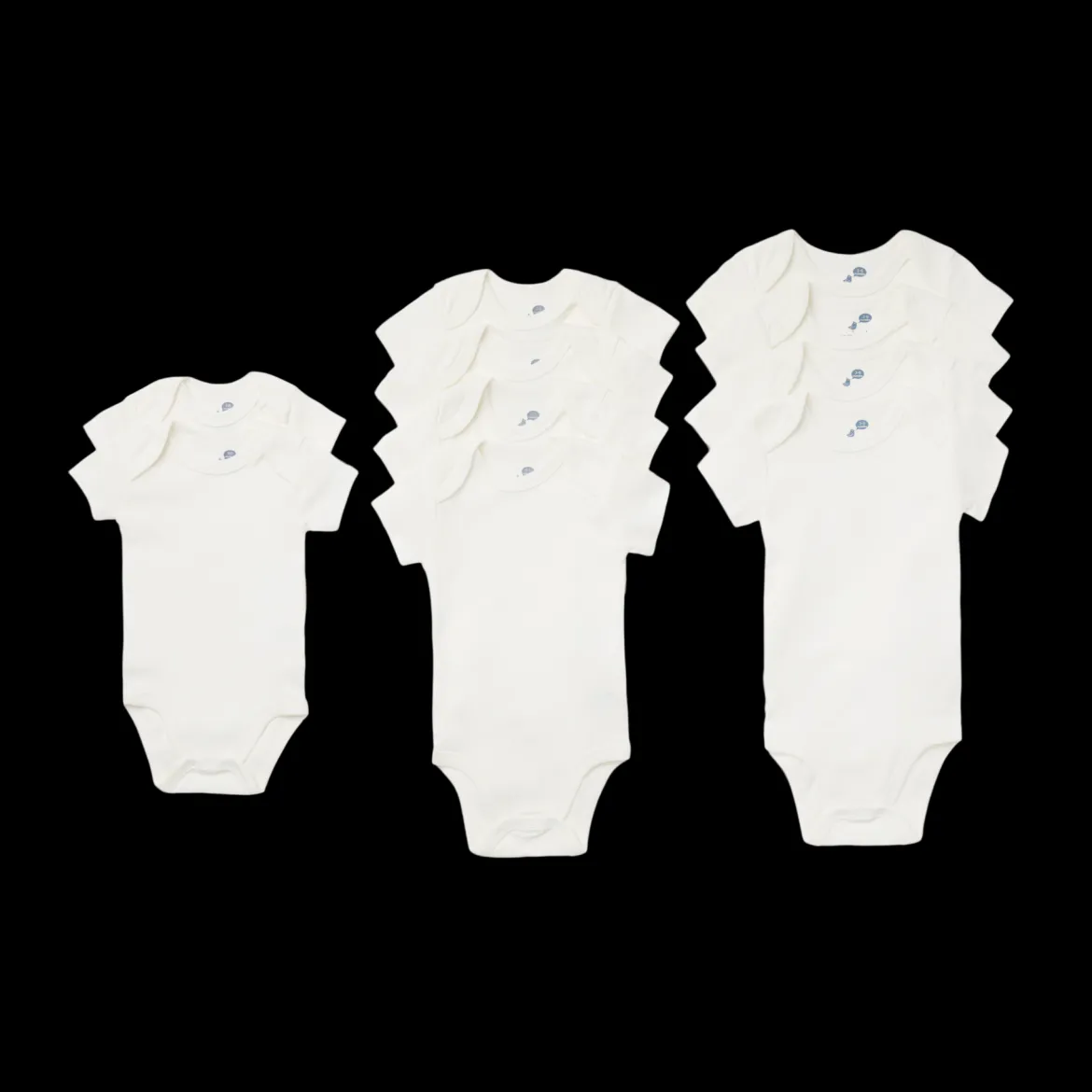 Organic Cotton Grow With Me Short Sleeve Bodysuits (10 Pack)
