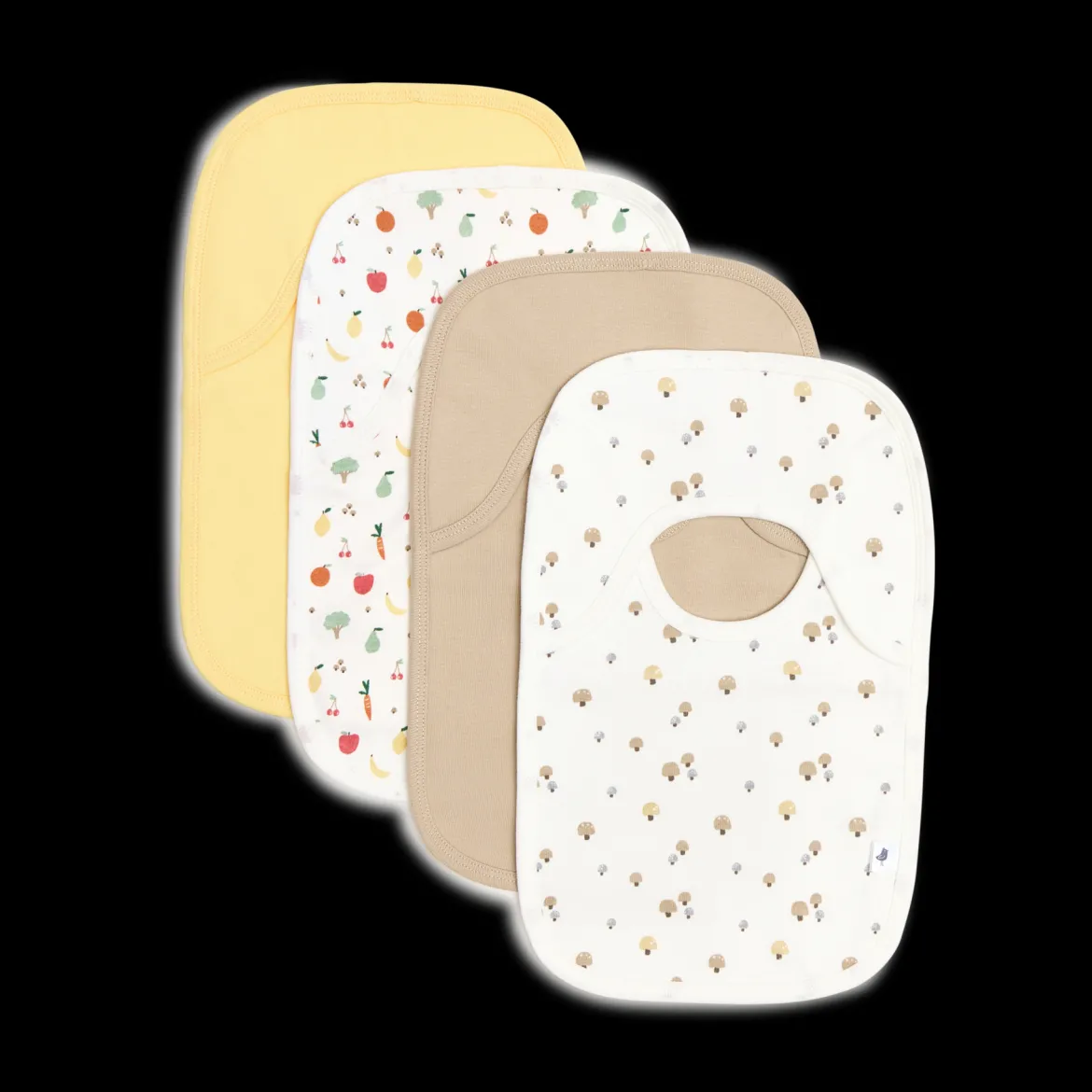 Organic Cotton Lap Shoulder Bib (4 Pack)