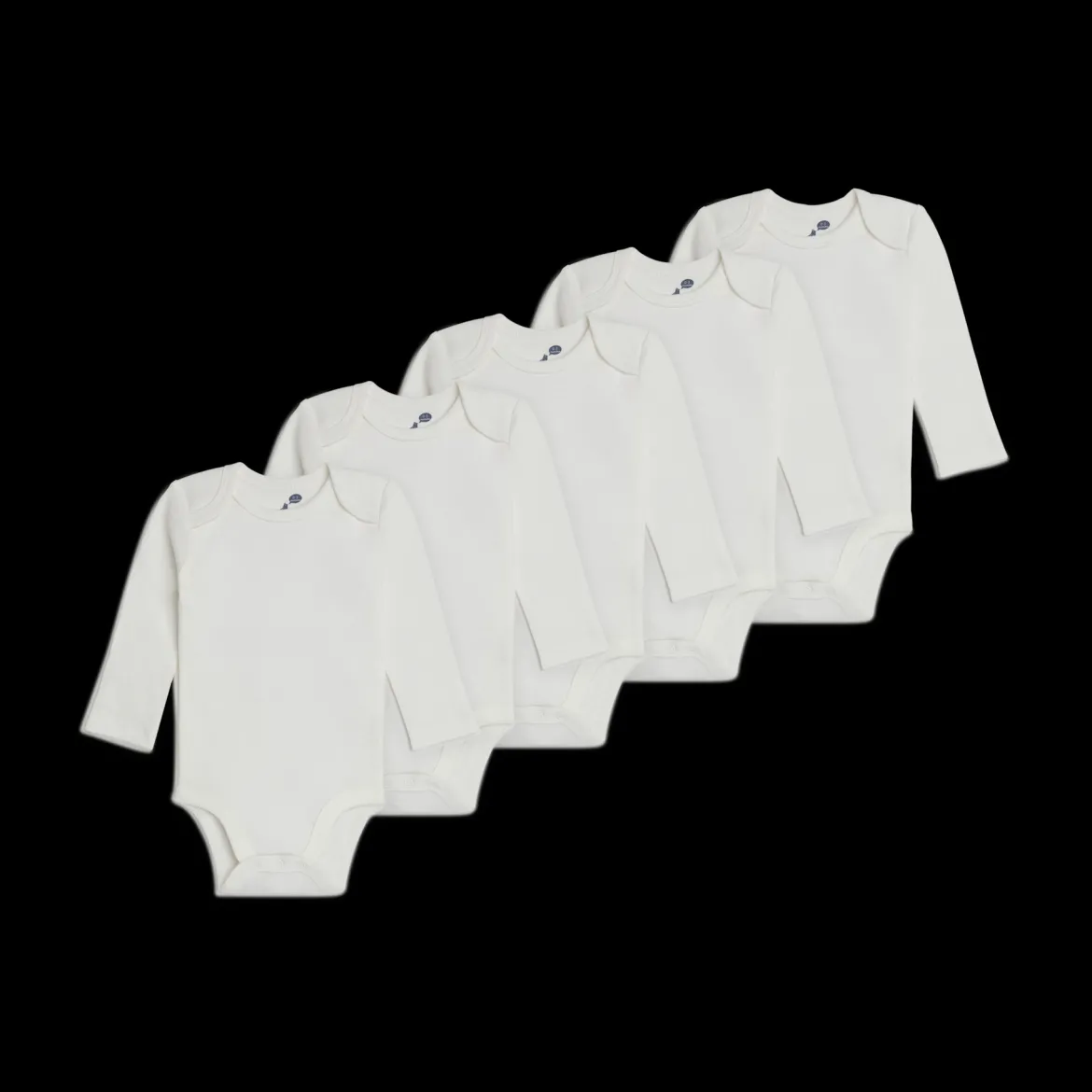 Organic Cotton Long-Sleeve Solid Bodysuits (5 Pack)