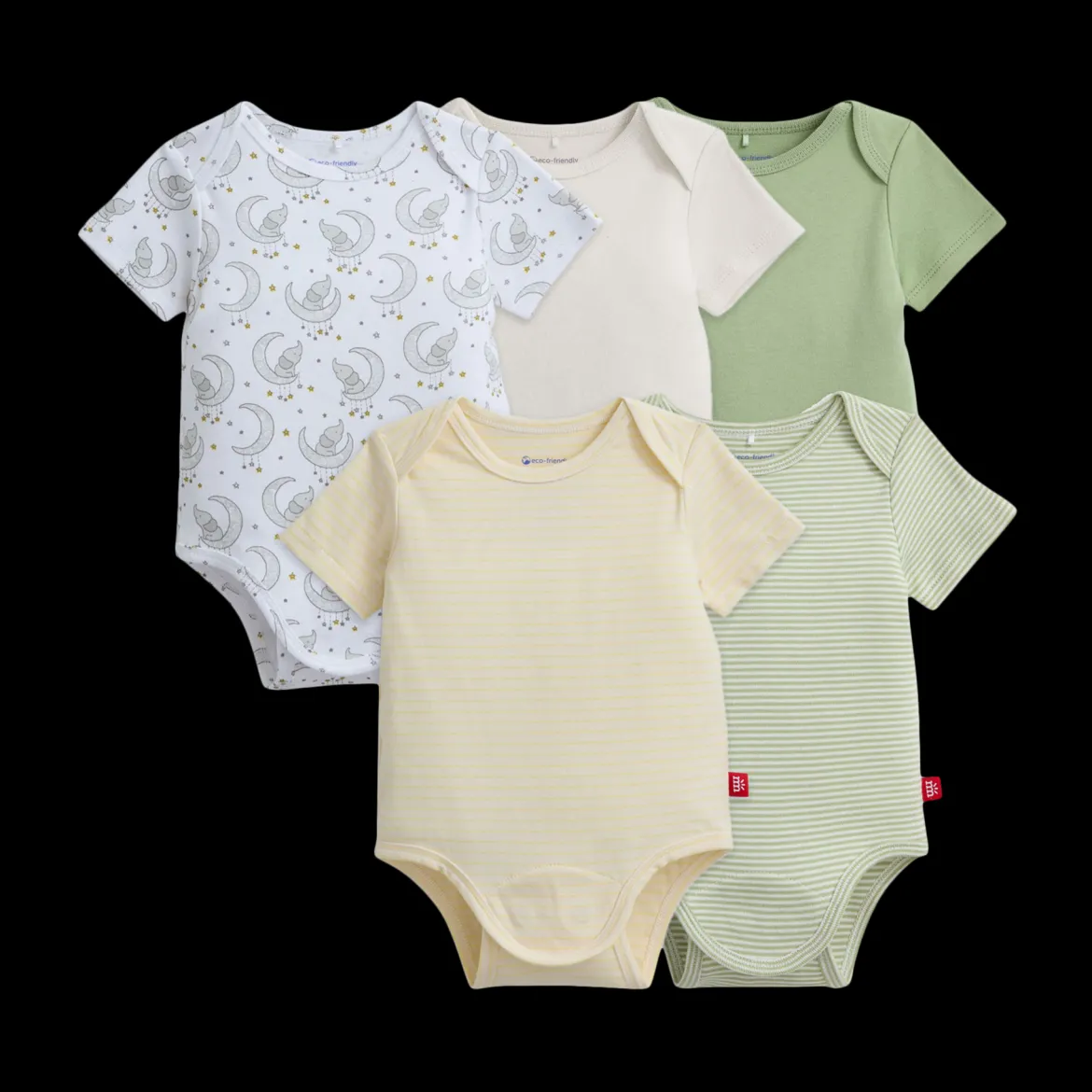 Organic Cotton Magnetic Bodysuit 5 Pack Bundle