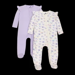 Organic Cotton Ruffle 2-Way Zip Footie (2 Pack)