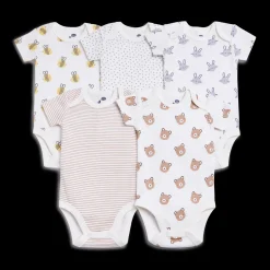 Organic Cotton Short-Sleeve Printed Bodysuit (5 Pack)