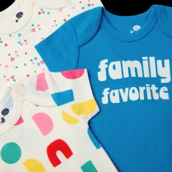 Organic Cotton Short-Sleeve Printed Bodysuit (5 Pack)