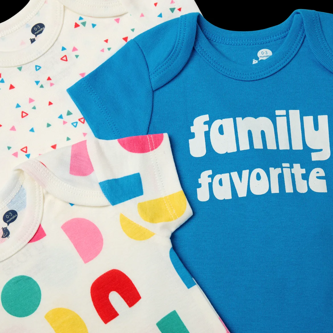 Organic Cotton Short-Sleeve Printed Bodysuit (5 Pack)