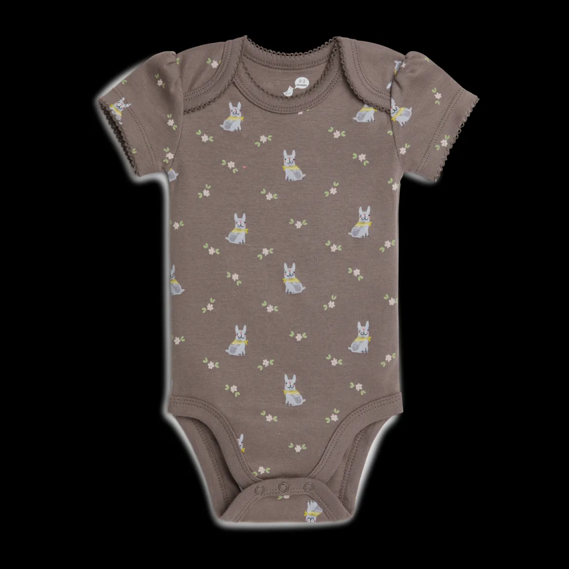 Organic Cotton Short-Sleeve Printed Bodysuit (5 Pack)