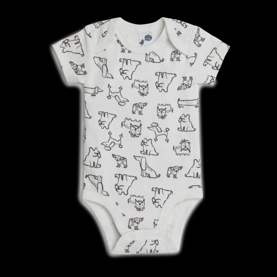 Organic Cotton Short-Sleeve Printed Bodysuit (5 Pack)
