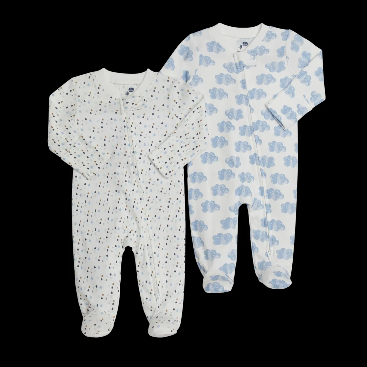 Organic Cotton 2-Way Zip Footie (2 Pack)