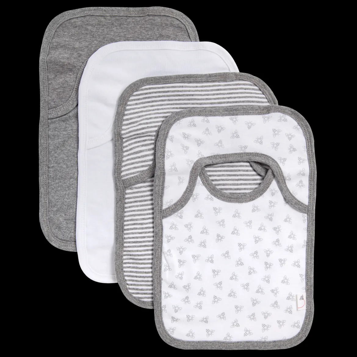 Organic Lap Shoulder Bib (4 Pack)