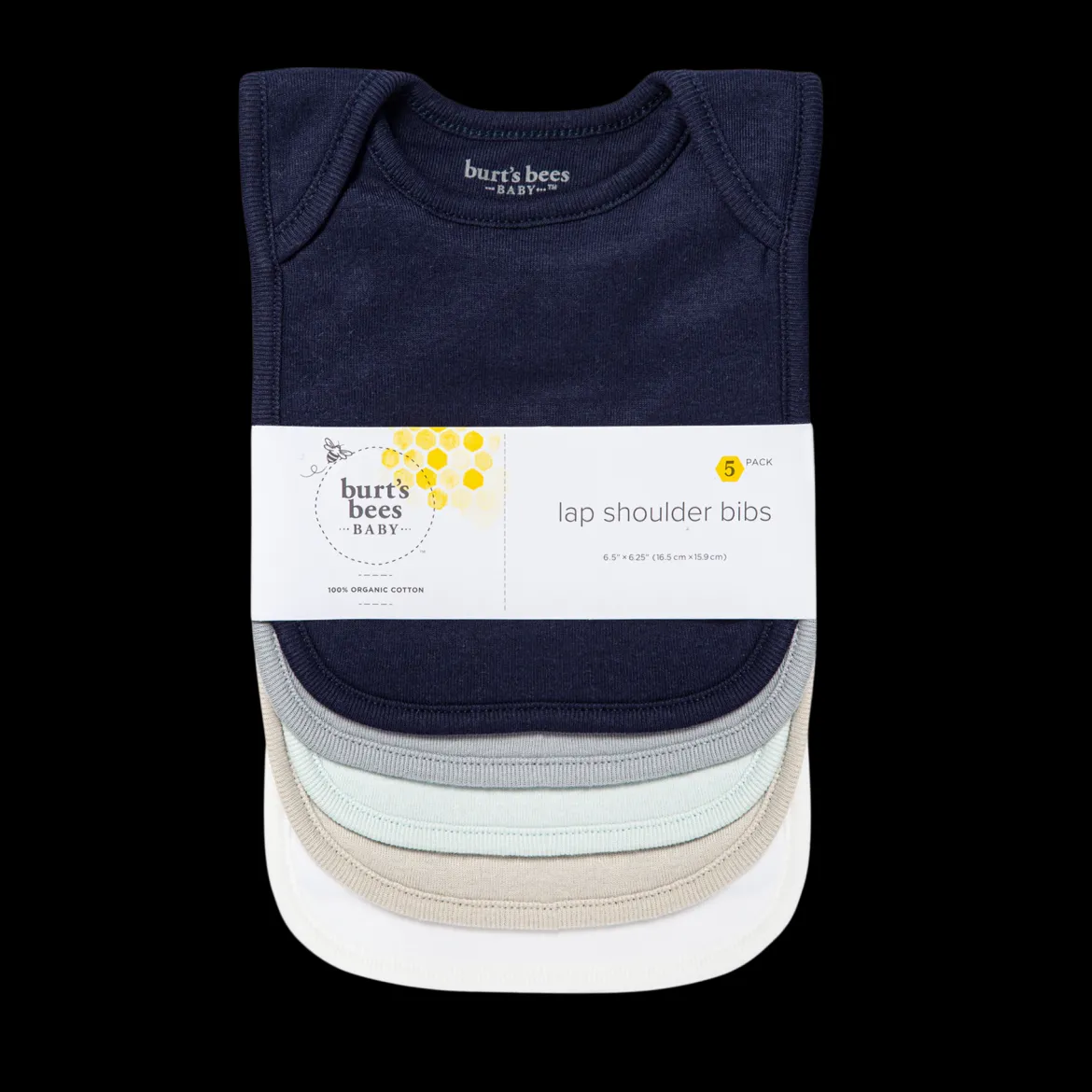 Organic Lap Shoulder Bibs (5 Pack)