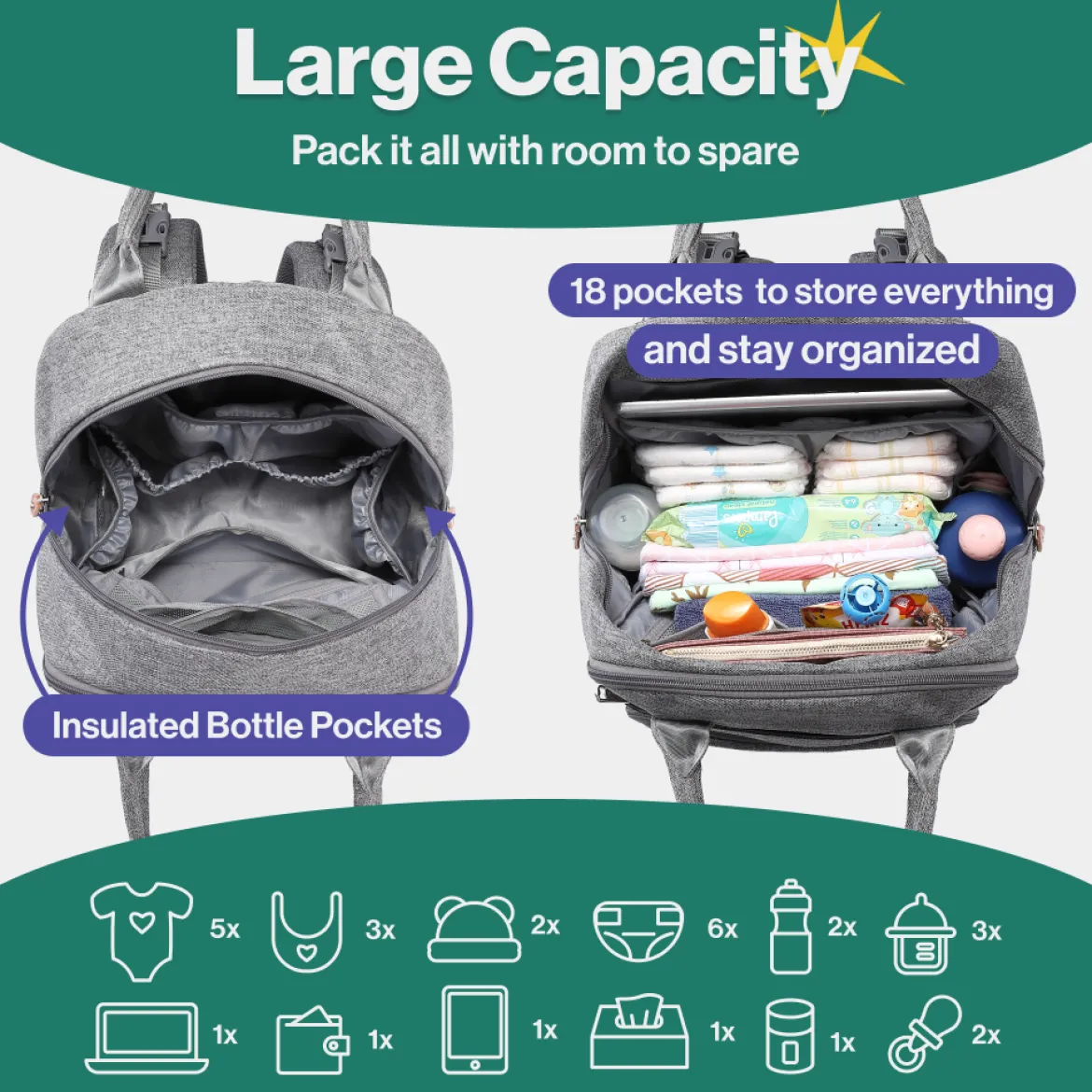 Original Diaper Bag Backpack