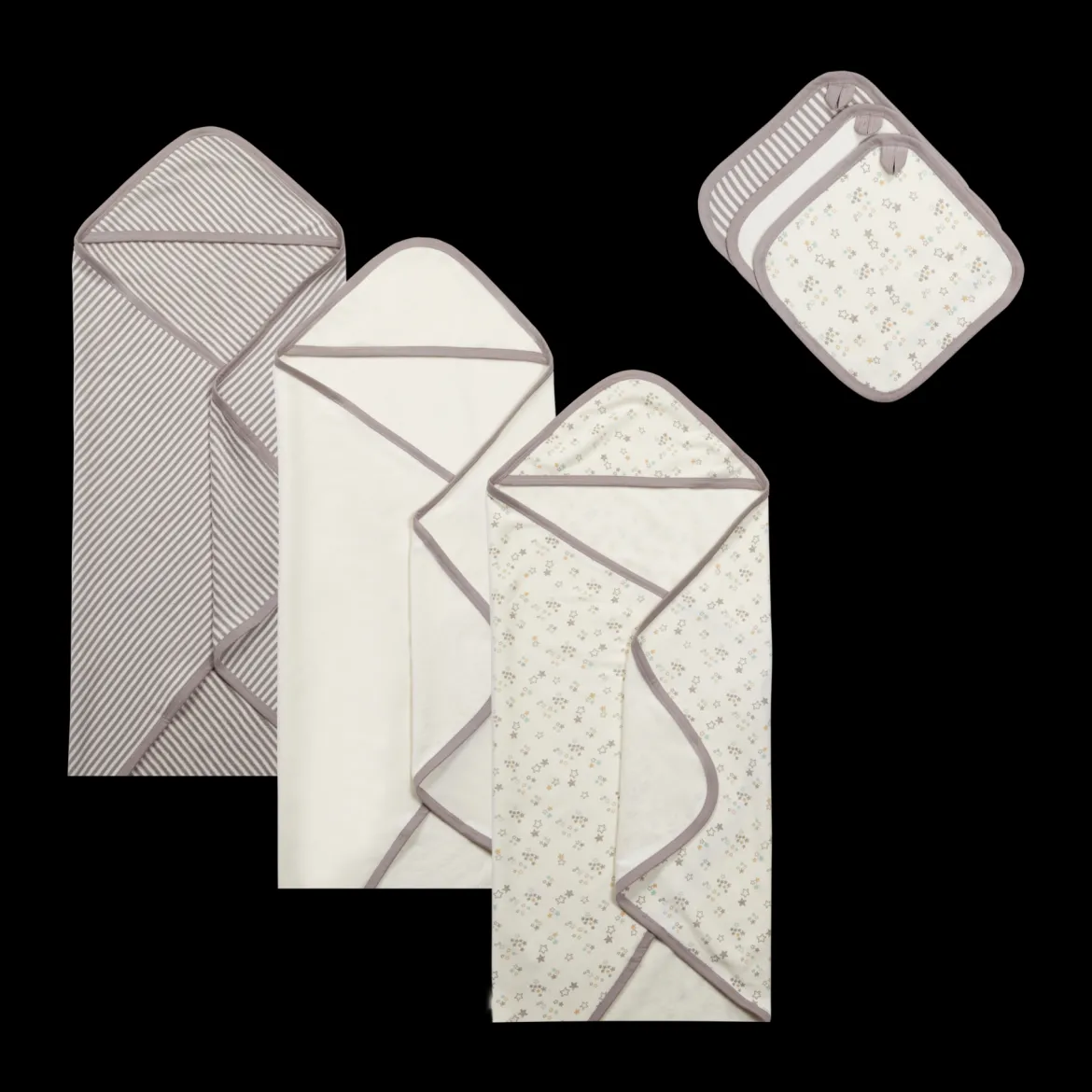 6-Piece Organic Cotton Bath Time Set