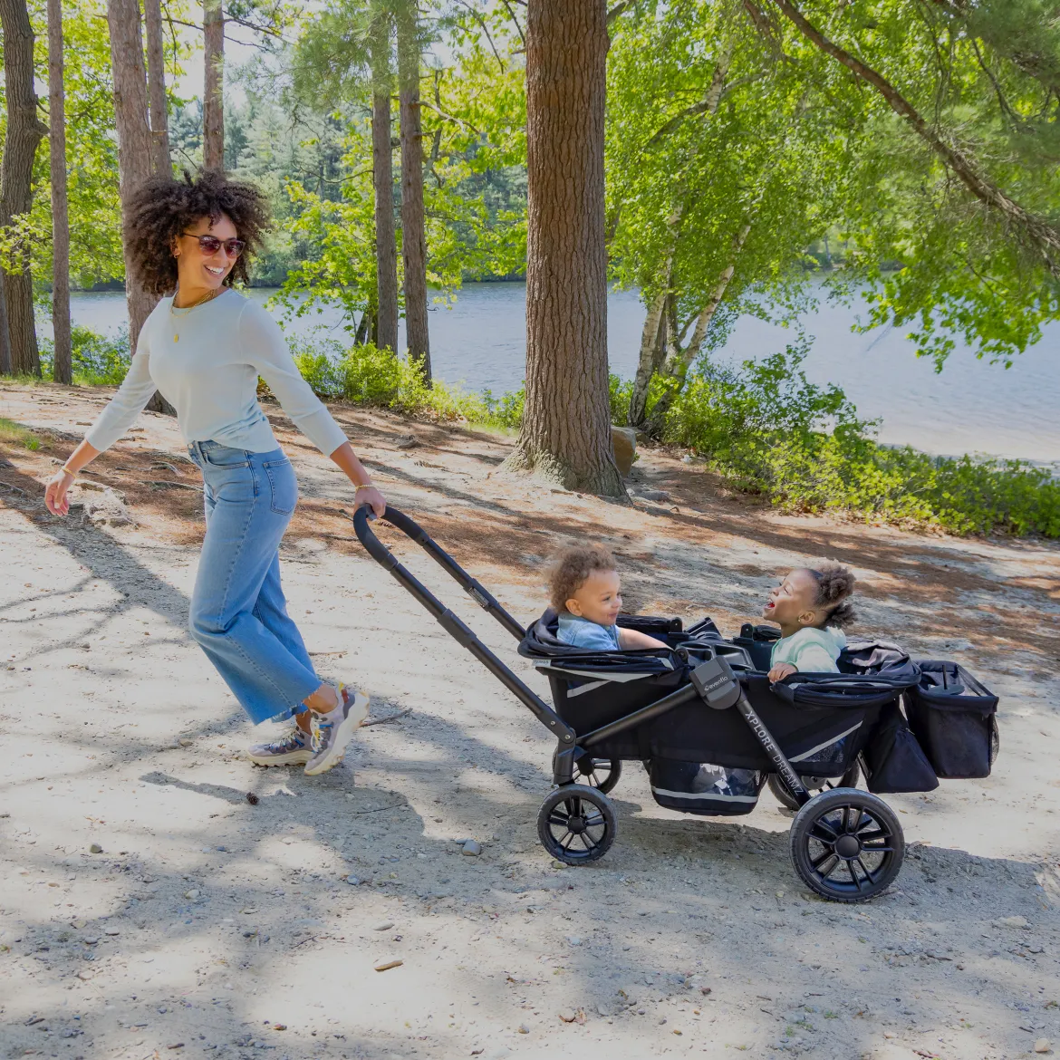 Pivot Xplore Dreamz All-Terrain Stroller Wagon with Bassinet Insert