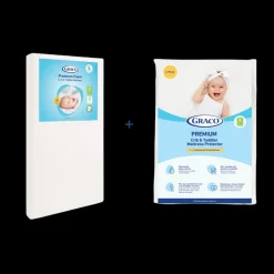Premium Foam Crib & Toddler Mattress + Premium Waterproof Mattress Protector