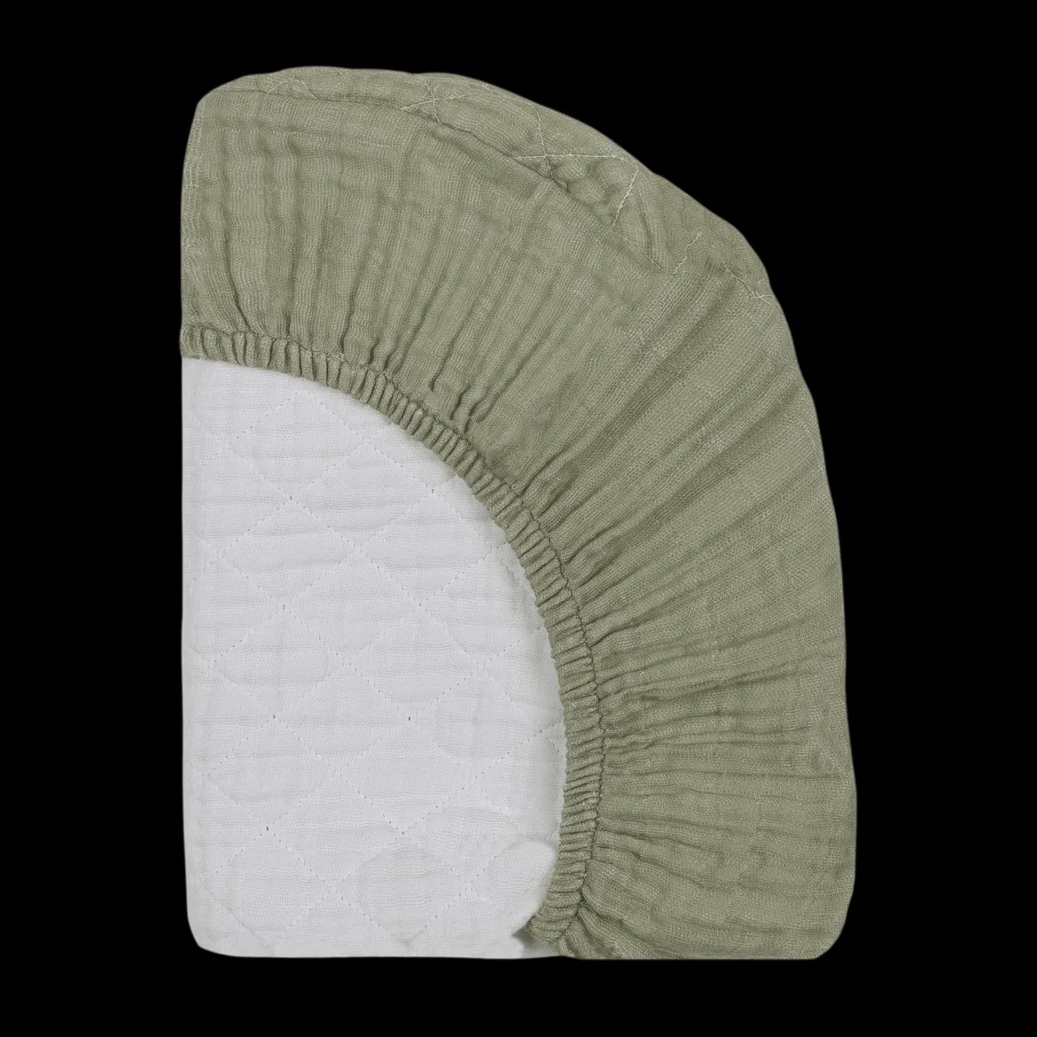 Quilted Changing Pad Cover in GOTS Certified Organic Muslin Cotton